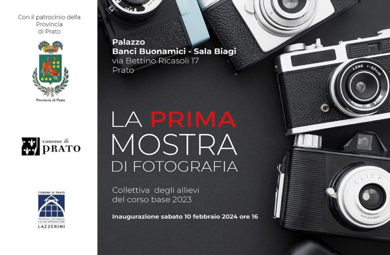 Mostra fotografica che presenta le opere degli allievi del corso di fotografia "Il Primo Corso" a cura del Fotoclub Il Primo Terzo appena concluso a Prato